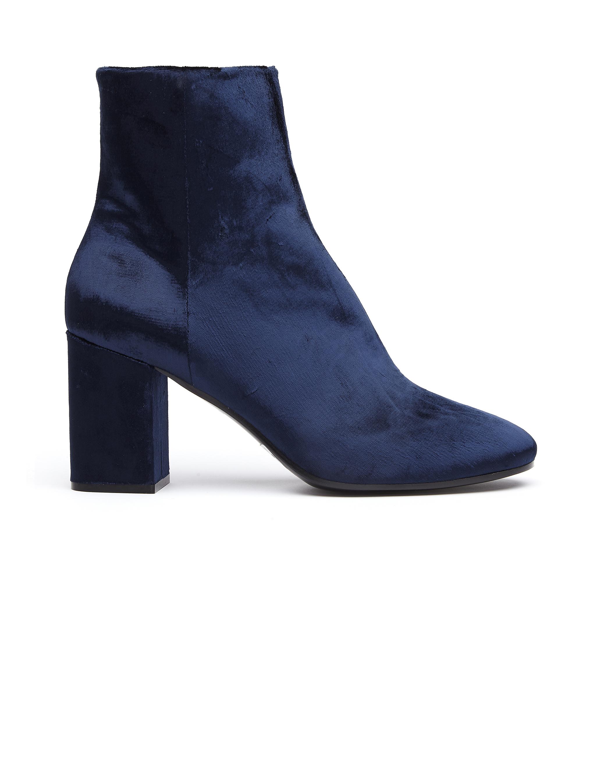 Lyst Balenciaga Velvet Ankle Boots In Blue 